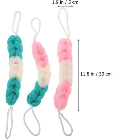 3pcs Long Shower Mesh Pouf Set | Soft Bath Sponge Balls for Luxurious Cleaning - Buy Online on GoSupps.com