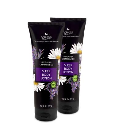 Natures Beauty Lavender Chamomile Sleep Body Lotion | Sleep Well with Lavender Moisturizer Made with Shea Butter, Jojoba, Coconut + Moringa Seed Oils - 2-pack - Buy Online on GoSupps.com