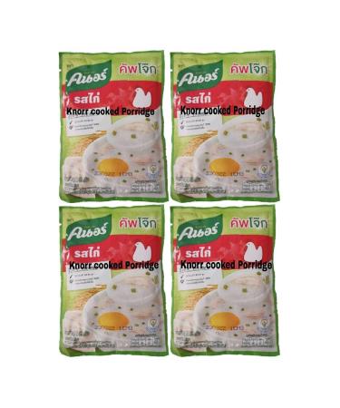Pack of 4 Knorr Cooked Thai Jasmine Rice Porridge, Chicken, 35 Grams (Pack of 4) 1.23 Ounce (Pack of 4)