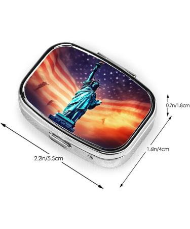Independence Day Printed Pill Box | Portable Travel Medicine Organizer - Shop Now - Buy Online on GoSupps.com