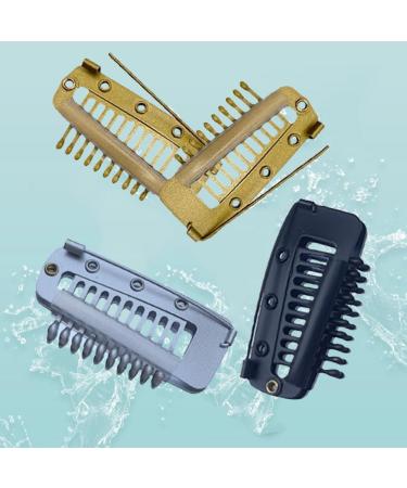 Esforzarse 12 Pcs Chunni Clips with Safety Pins Strong Chunni Clips with Safety Pins Hair Extension Clips Wig Clips to Secure Wig Clips with Rubber Snap Easy to use with Dupatta(3 Colour) - Buy Online on GoSupps.com
