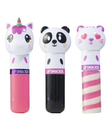 Lip Smacker Lippy Pals 3 Pack Lip Kit- Fox / Bunny / Llama Unicorn Magic / Cuddly Cream Puff / Sweet Kiwi Kitty Uni/Pan/Kittn