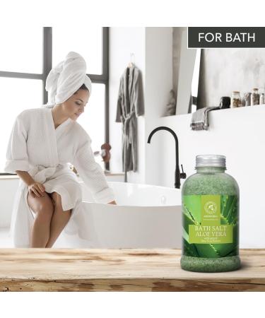 Aloe Vera Swimming Salt 600g | Natural Sea Salt & Pure Aloe Extract for Relaxation Beauty & Wellness - Spa Grade Bathing Salts - Buy Online on GoSupps.com