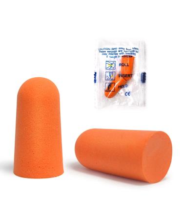 100x earplugs hearing protection made of colorful foam packed in pairs (50 pairs)