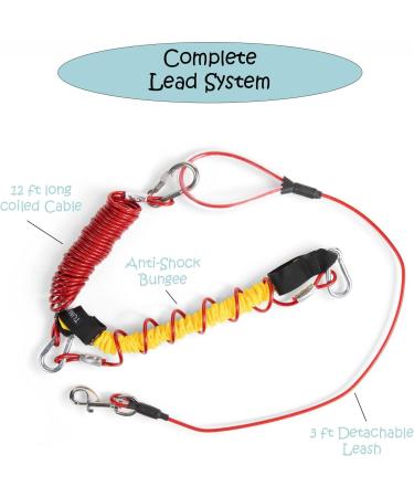 Tumbo Xtreme 30.5m Dog Trolley System | Triple Slider Anti-Shock Bungee & 100ft Strain Spiral Cable - Secure & Tangle-Free - Buy Online on GoSupps.com