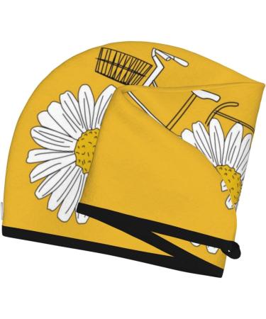 Daisy Bicycle Microfiber Hair Towel - Soft Super Absorbent Quick Dry Wrap for Long Curly & Thick Hair - Coral Velvet for Women - Buy Online on GoSupps.com