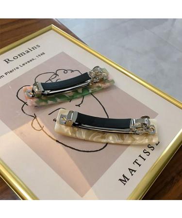 Tortoise Shell Cellulose Acetate Hair Barrettes - French Design 3 Pack - Buy Online on GoSupps.com