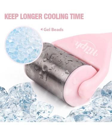 Hilph Ice Scooters for Face & Eyes | Facial Massage Tools for Swelling Migraine Relief Dark Circles & Skin Relaxation - Stainless Steel Pink - Buy Online on GoSupps.com