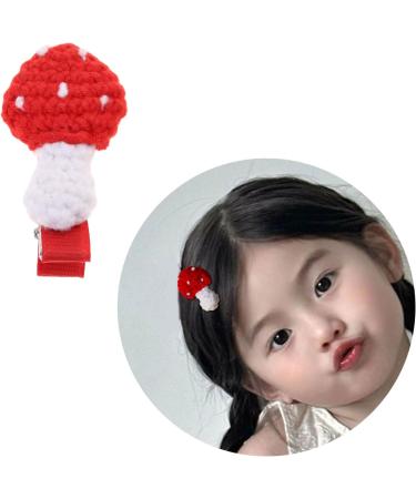 Handmade Crochet Mushroom Hair Clip Headwear Sweet Cute Knitted Hairpins Hair Accessories Party Supplies For Girls Handmade Mushroom Hair Clip Hair Accessory - Buy Online on GoSupps.com