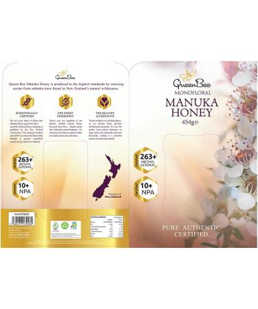 Queen Bee Manuka Honey MGO 263+ 454g - Buy Online on GoSupps.com