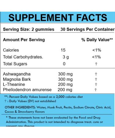 HEMPWAY Melatonin Free Sleep Aid l theanine Ashwagandha Magnolia Bark - Best Sleep Aid for Kids Gluten Free Non-GMO - Monk Fruit Sugar Free - Cocoa Strawberry Flavor 60 Vegan Gummies - Buy Online on GoSupps.com