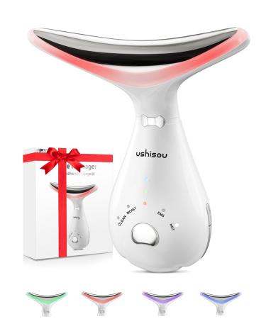 Anti-Wrinkle Facial Massager: Electric Double Chin Facial Massager 4 LED Colors EMS Thermal 45 C 3 Mode Lifting Massage