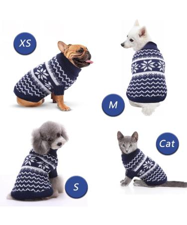 Shop Stylish Christmas Sweaters for Small Dogs | Cozy Knitted Dog Sweater (S-Blue) - Perfect Holiday Gift! - Buy Online on GoSupps.com