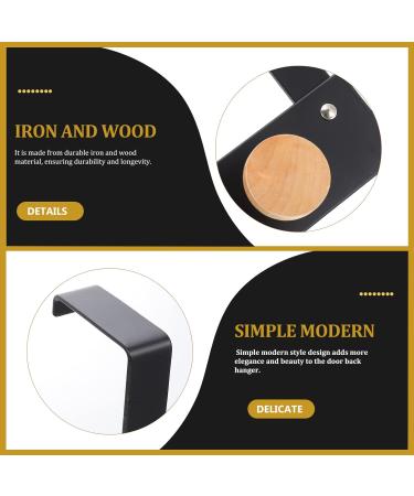 Holibanna Door Hook Coat Hangers Hat Hooks Towel Rack Backpack Hooks Wall Metal Door Hanger Clothing Row Hook 50X8cm Black - Buy Online on GoSupps.com