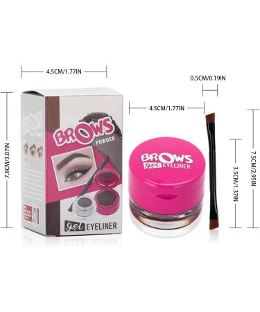 Eyebrow Powder Sculpting Kit - 2 in 1 Brow Powder Sculpting Portable Waterproof Brow Contour Kit Brow Make up Kit for Women Frifer 3 - Buy Online on GoSupps.com