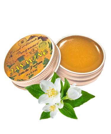 JASMINE Perfume - Eau de Parfum - Solid Balm - Natural Essential Oils Aromatherapy Fragrance (Grandiflorum Sambac Gardenia Magnolia White Champaca) Travel Size Party Guest Favors Gifts