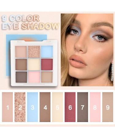 AMY'S DIARY Glitter Eyeshadow Palette - 9 Colors Eye Makeup Cosmetics for Daily & Party Looks - Buy Online on GoSupps.com