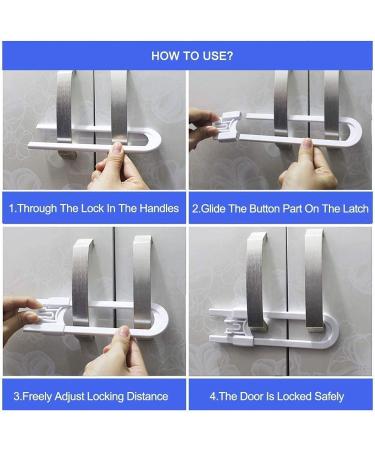 Buy Bootwo Child Lock (6 Pieces) - No Drill Cabinet & Door Protection for Kids - Safe Closet Locks for Children - Buy Online on GoSupps.com