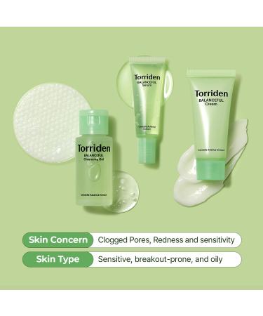 Torriden BALANCEFUL Cica Trial Kit | Vegan Gotu Kola Skincare 4-Step Regimen | Hypoallergenic Korean Skincare for All Skin Types - Buy Online on GoSupps.com