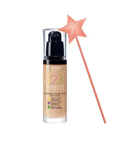 Bourjois 123 Perfect Medium Coverage Liquid Foundation 53 Light Beige 3ml - Beige Clair/Light Beige - Buy Online on GoSupps.com