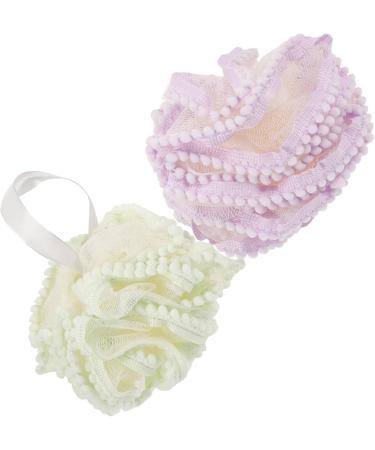 6 Pcs Flower Bath Balls - Exfoliating Mesh Sponge & Shower Scrubber for Travel | Soft Nylon Bath Towel & Back Washer Massage Brush - Buy Online on GoSupps.com
