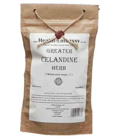 Greater Celandine Herb Tea | Chelidonium Majus L | Grande Ch lidoine Herbe Tisane | Health Embassy (50g)