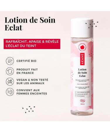 AKANE - Radiance Care Lotion - Flower and Fruit Facial Toning Lotion - New Packaging 2021 - Damascus Rose Water - Certified Organic - 150ml - Buy Online on GoSupps.com