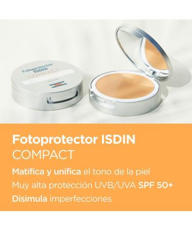 Fotoprotector ISDIN SPF-50 + Compact Make-Up without Oil Arena 10 g - Buy Online on GoSupps.com