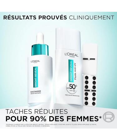  L'Oreal Paris L'Or al Paris - Anti-Dark Spot Routine - Serum & Anti-UV Fluid SPF50+ - Enriched with Niacinamide - Protects & Evens Skin Tone - For All Skin Types - Bright Reveal - Buy Online on GoSupps.com