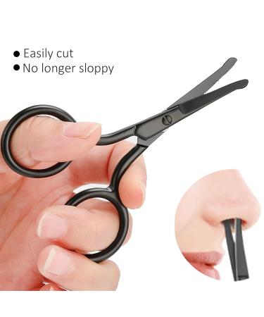 Nose and Ear Facial Scissors | Rounded Tip Grooming Scissors for Men - Moustache Beard & Eyebrow Trimmer - Buy Online on GoSupps.com