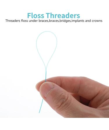 Buy WLLHYF Biodegradable Dental Floss Threader - 100 Count (2 Pack) for Braces Bridges & Implants | Deep Clean Nylon Loop Design - Buy Online on GoSupps.com