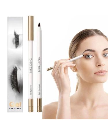 Gel Eyeliner Pencil Long Lasting Gel Eyeliner for Sensitive Eyes Eye Makeup Black Brown High Pigment Tones Longwear with Sharpener for Daily Wear Lingjiong