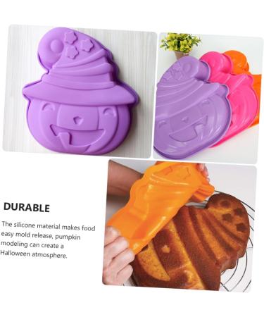 UPKOCH Halloween Pumpkins 2 pcs Baking Color Ice Silicone Pie Mold Tool Molds Pumpkin Pan Chocolate Halloween Cube Trays - Buy Online on GoSupps.com