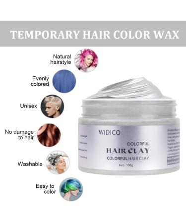 LOPHE Hair Color Wax 100g Temporary Modeling Natural Colour Hair Dye Wax One-time Coloured Hair Paint Wax Easy Washable Colour Change Hair Dye Natural Matte Hairstyle for Halloween Cosplay Party Grey - Buy Online on GoSupps.com