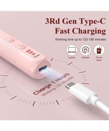 Professional Electric Nail Drill Kit - Portable Cordless Nail File Set for Acrylic & Gel Nails | 100 Pcs Sanding Bands - Ideal for Manicure & Polishing - Buy Online on GoSupps.com