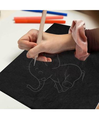 Longtereen 100 Sheets Carbon Paper for Tracing Patterns - Black Graphite Paper for Wood, Paper, Canvas Crafts - Buy Online on GoSupps.com