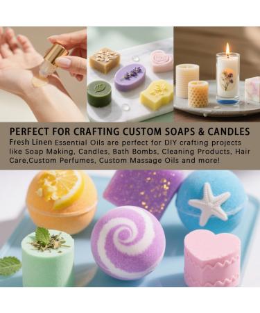 Gardenia Essential Oil and Fresh Linen Essential Oil 4 Fl Oz 120ML for Diffuser Humidifier Yoga Cleaning DIY Candle Soap Making Perfume Gift for Women Essential Oils - Buy Online on GoSupps.com