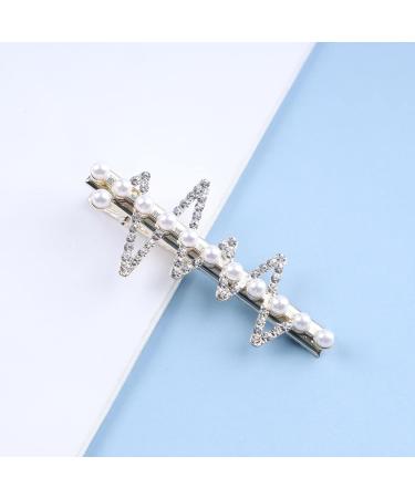 Yheakne Vintage Pearl Crystal Hair Clip Gold Cz Hair Pin Clip Rhinestone Hair Barrette Pin Shine Crystal Headpieces Decorative Bobby Pins Headwear Pearl Head Clip Hair Accessories for Women and Girls - Buy Online on GoSupps.com