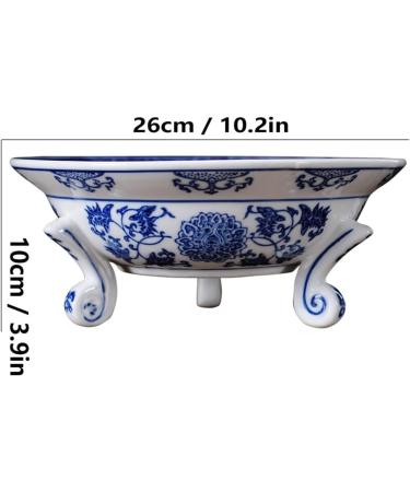 Fruit Basket Fruit Bowl Chinese Style Round Ceramic Fruit Plate Retro Porcelain Fruit Dish Candy Bowl Decorative Kitchen Organizers and Storage (Color : A Size : 26 * 26 * 10cm) - Buy Online on GoSupps.com