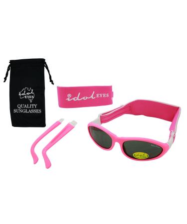 Baby Wrapz 2 Convertible Sunglasses 0-5 Years with 2 Headbands & Attachable Arms (Pink)