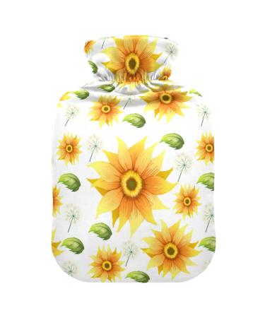 Hot water bottles with cover sunflower bright hot water bottle for pain relief sports injuries hot water bag 2 liters