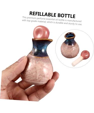 TOPBATHY 1 Set Aromatherapy Bottle Ceramic Soy Sauce Bottle Essential Oil Vial Pink Ceramics 9.5X5.5cm Pink - Buy Online on GoSupps.com