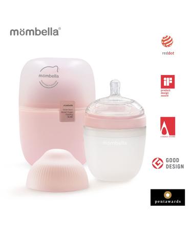 Mombella Soft Silicone Baby Bottle for Breastfeeding Babies 6+ Months - Anti-Colic, BPA & Phthalate Free (Old Rose, 7 oz) - Buy Online on GoSupps.com