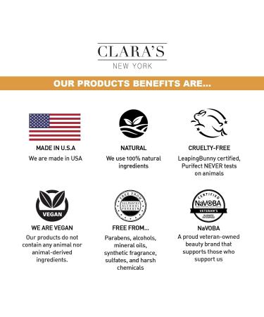 CLARA'S NEW YORK Natural Glowing Facial Serum Duo (Natural 100% Rosehip Oil serum 30ml & Natural 94% Vitamin C Face Serum 30ml) with Niacinamide and Hyaluronic Acid Vitamin E Made in USA - Buy Online on GoSupps.com