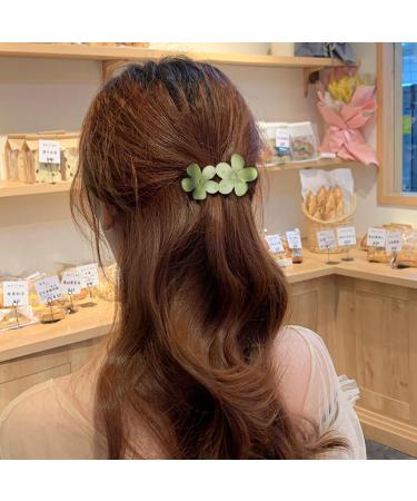 6 Vintage Frosted Double Flower U-Clips Flower Hair Clips Large Colourful Delicate Scrub Pan Barrette Elegant Hair Accessories for Women Girls Wedding Summer Party Hair Decorations - Buy Online on GoSupps.com