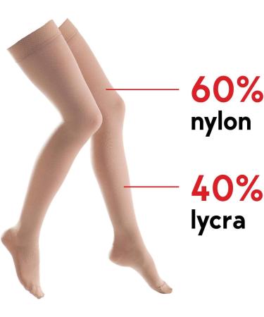 Lauma Medical Compression Stockings Class 2 23-32 mmHG Beige XL - Relief for Varicose Veins & Leg Swelling - Buy Online on GoSupps.com