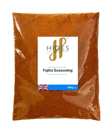 Hides Fine Foods - Fajita Seasoning 500g - GMO Free - Suitable for Vegetarians - Meat Seasoning - Vegetable Seasoning - Quick Dinner - Full of Flavour - Buy Online on GoSupps.com