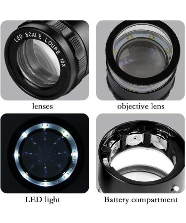 10X Magnifying Glass Multi-Scale Graticule Scale Magnifier Loupe Portable Pocket Optical Reading Magnifier Optical Magnifier - Buy Online on GoSupps.com