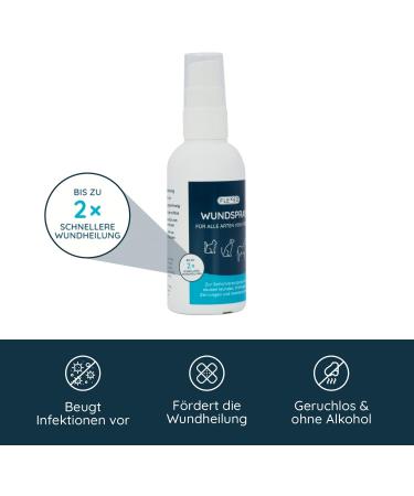 Flexeo Wound Spray for Dogs & Cats - 75ml - Effective Wound Cleaning Spray for All Animals - Buy Online on GoSupps.com