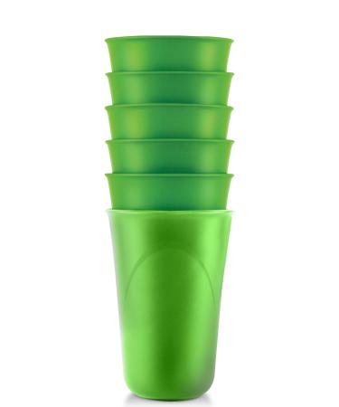 Preserve Everyday BPA Free 16 Ounce Cups Made from Recycled Plastic, Set of 6, Apple Green Apple Green Set of 6